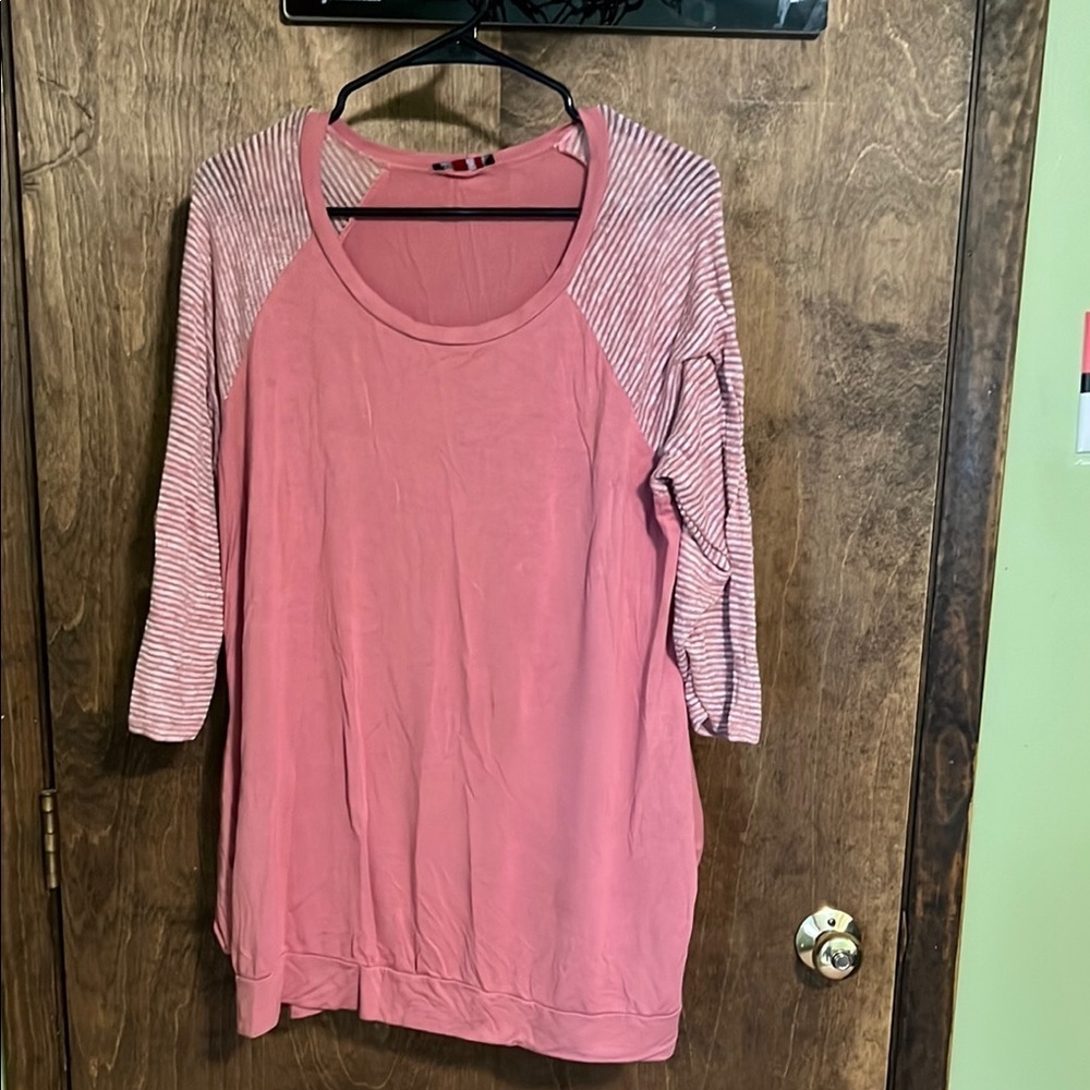Vision Pink Striped Women's Top